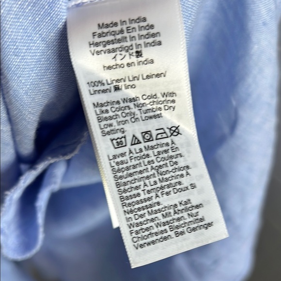 J. Crew Sky Blue Linen Shirt Dress - Picture 5 of 6